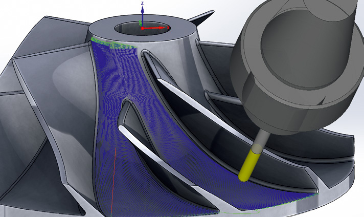 SolidCAM 5軸聯(lián)動銑削加工
